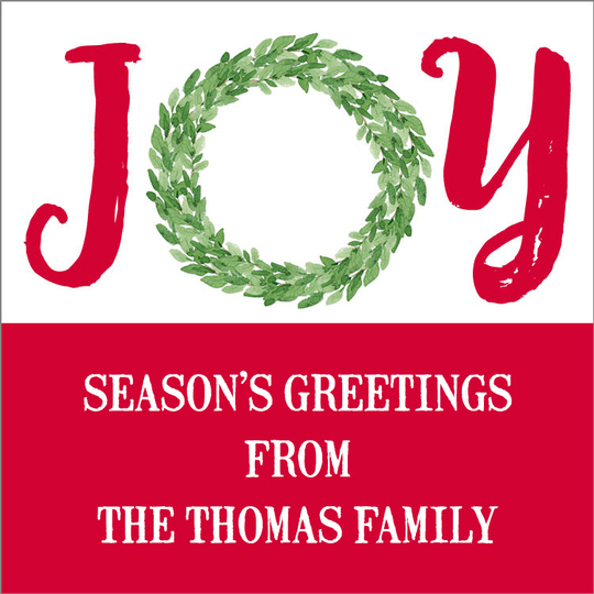 Joy Holiday Gift Stickers